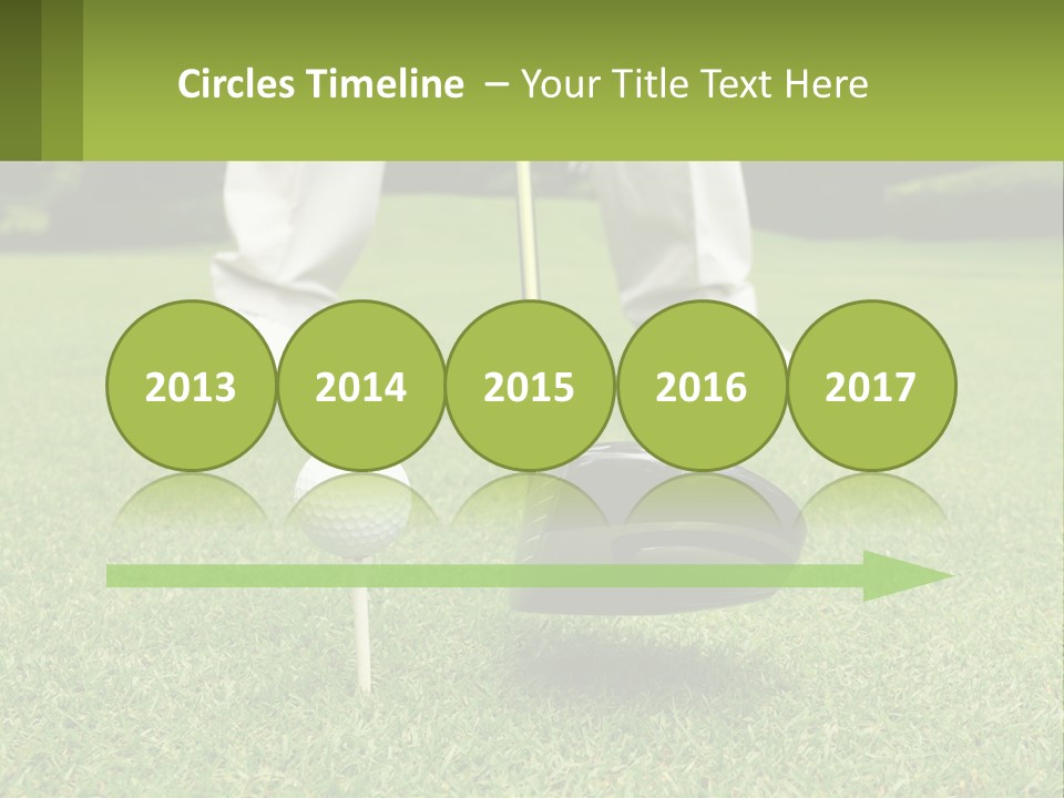 A Man Is Putting A Golf Ball On A Tee PowerPoint Template
