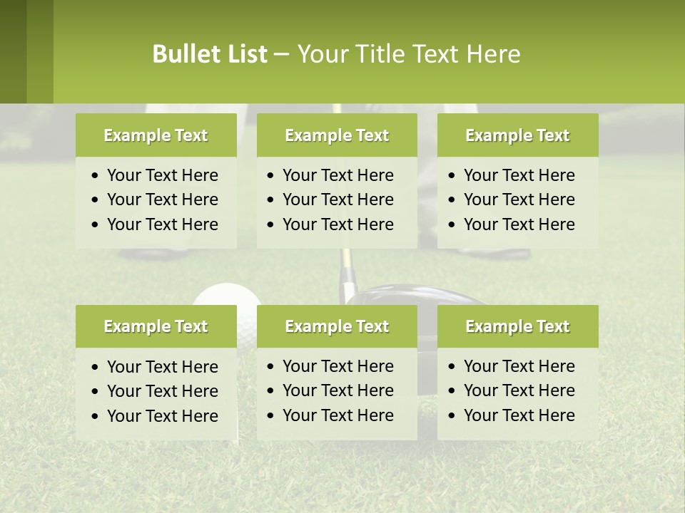 A Man Is Putting A Golf Ball On A Tee PowerPoint Template