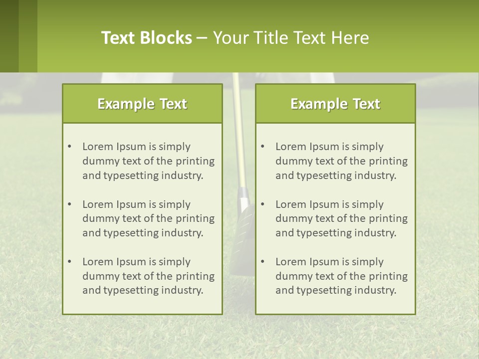 A Man Is Putting A Golf Ball On A Tee PowerPoint Template