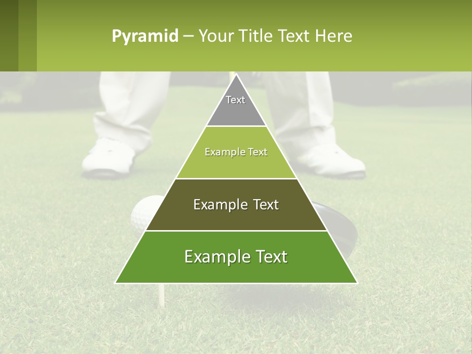 A Man Is Putting A Golf Ball On A Tee PowerPoint Template