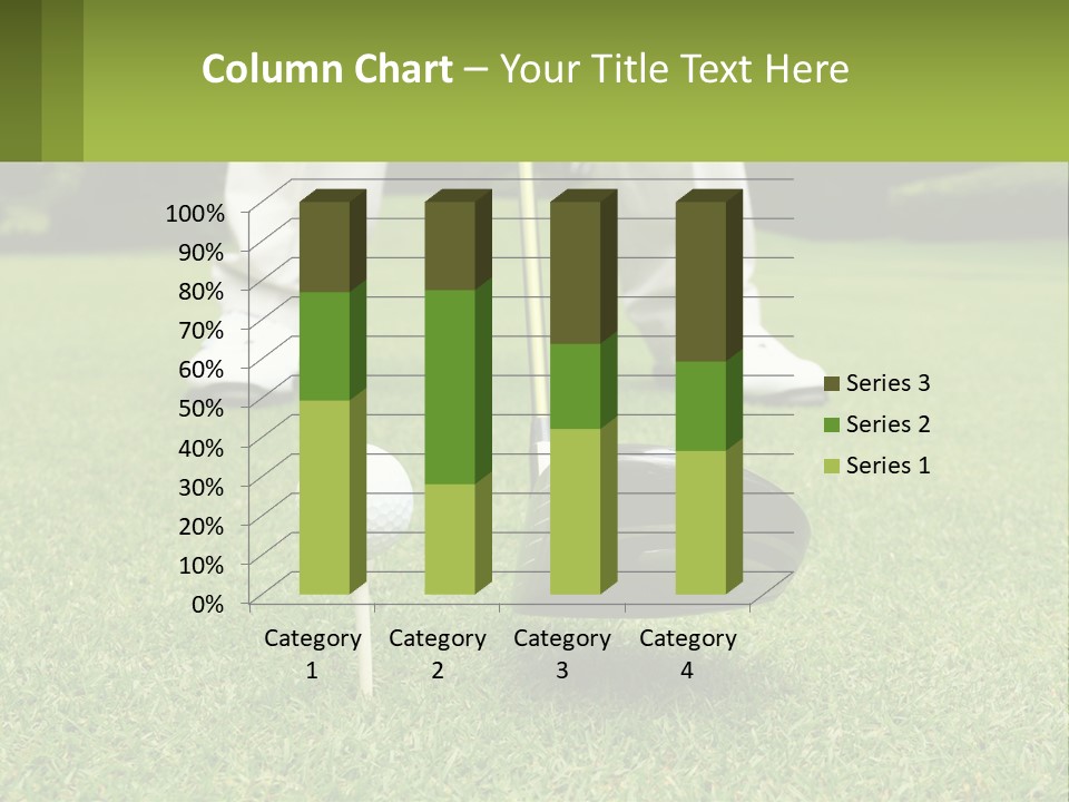 A Man Is Putting A Golf Ball On A Tee PowerPoint Template