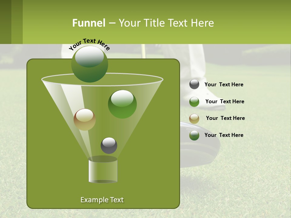 A Man Is Putting A Golf Ball On A Tee PowerPoint Template