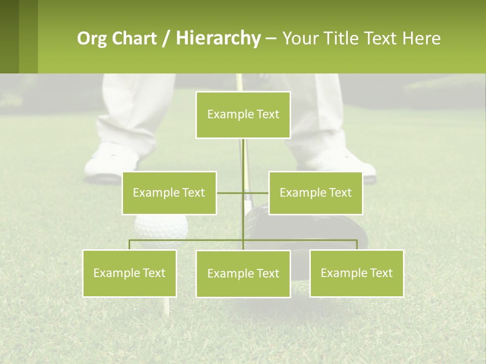 A Man Is Putting A Golf Ball On A Tee PowerPoint Template