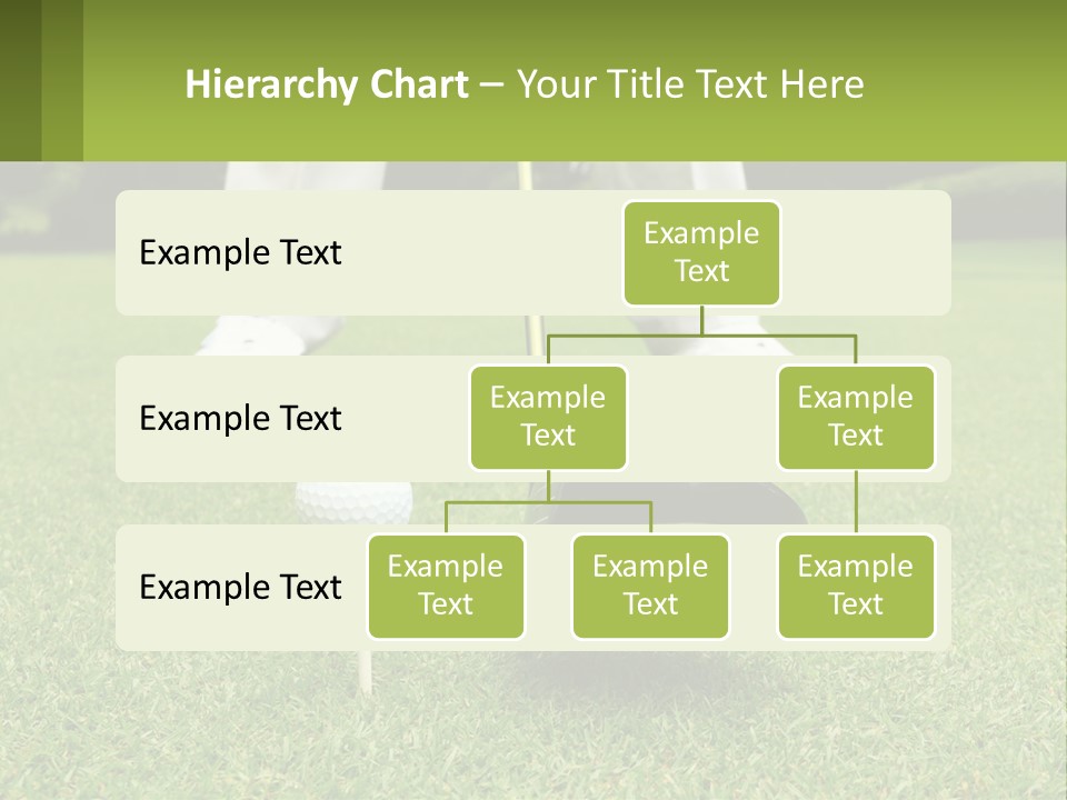 A Man Is Putting A Golf Ball On A Tee PowerPoint Template