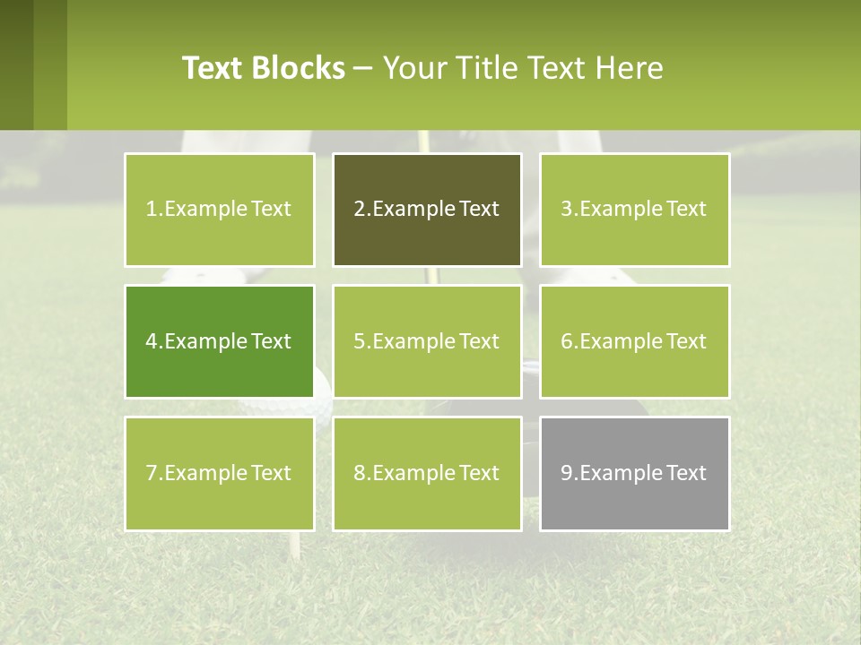 A Man Is Putting A Golf Ball On A Tee PowerPoint Template