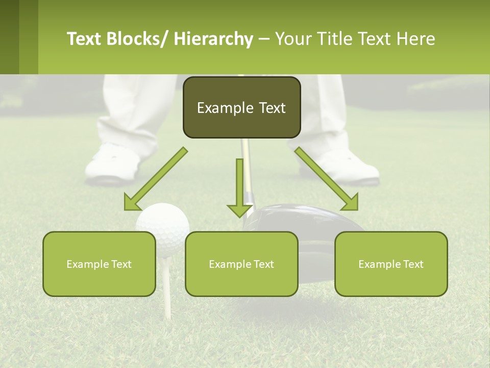A Man Is Putting A Golf Ball On A Tee PowerPoint Template