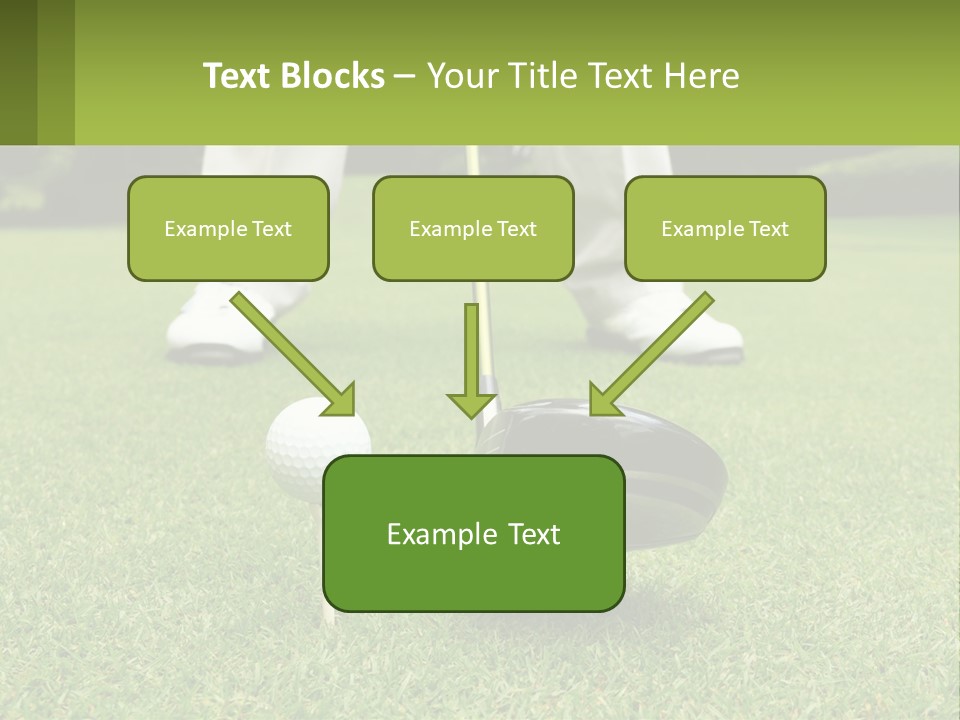 A Man Is Putting A Golf Ball On A Tee PowerPoint Template
