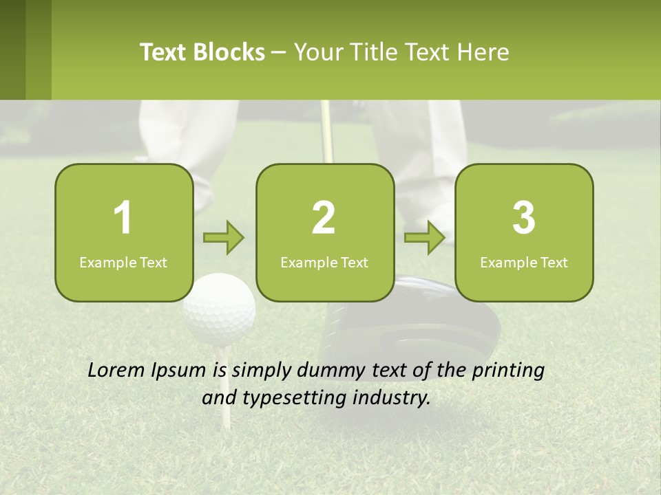 A Man Is Putting A Golf Ball On A Tee PowerPoint Template