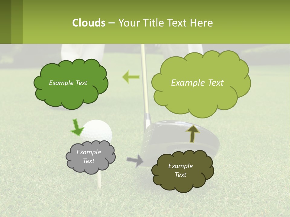 A Man Is Putting A Golf Ball On A Tee PowerPoint Template