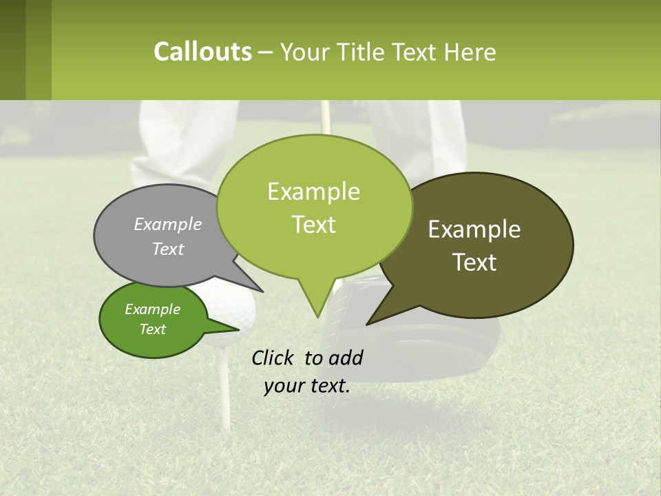 A Man Is Putting A Golf Ball On A Tee PowerPoint Template