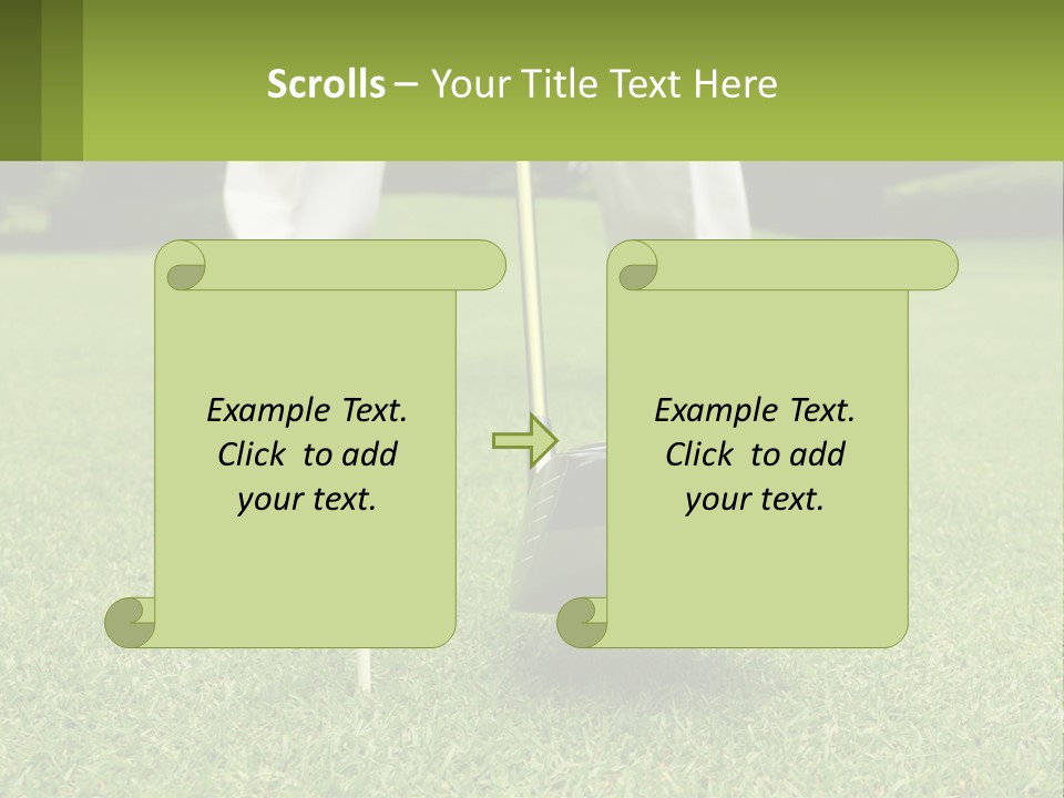 A Man Is Putting A Golf Ball On A Tee PowerPoint Template