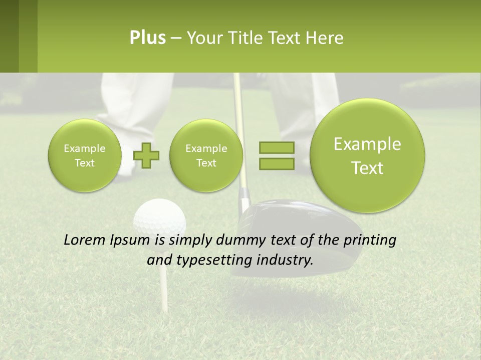A Man Is Putting A Golf Ball On A Tee PowerPoint Template