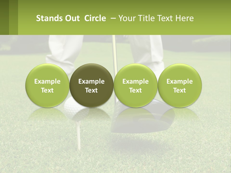A Man Is Putting A Golf Ball On A Tee PowerPoint Template