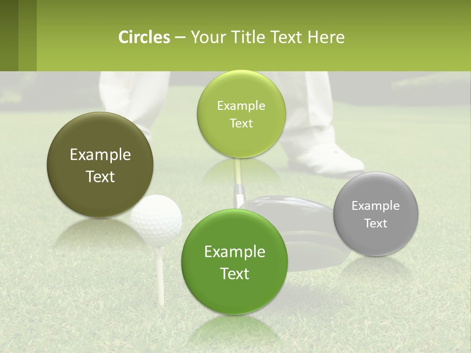A Man Is Putting A Golf Ball On A Tee PowerPoint Template