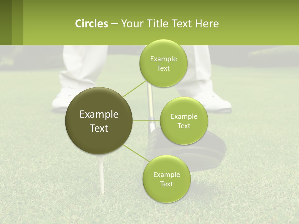 A Man Is Putting A Golf Ball On A Tee PowerPoint Template