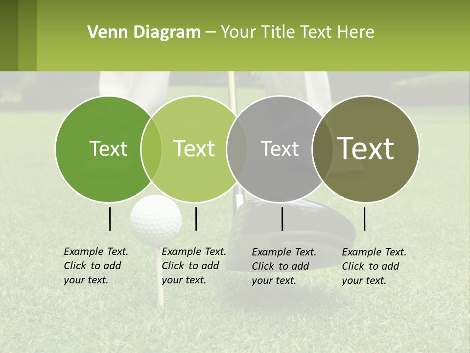 A Man Is Putting A Golf Ball On A Tee PowerPoint Template