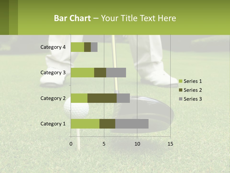 A Man Is Putting A Golf Ball On A Tee PowerPoint Template