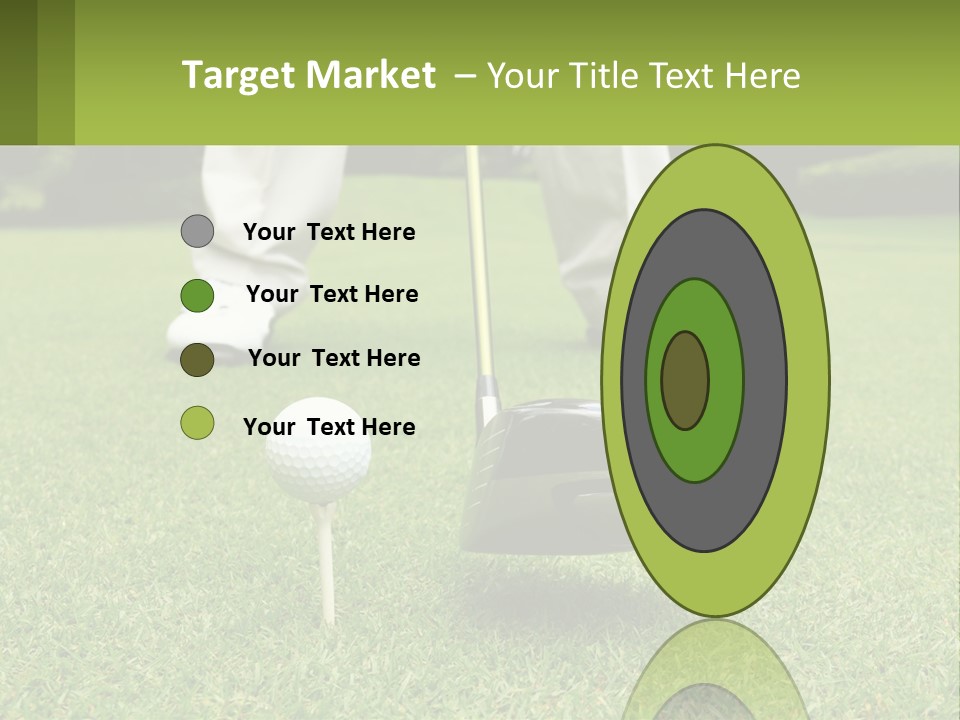 A Man Is Putting A Golf Ball On A Tee PowerPoint Template