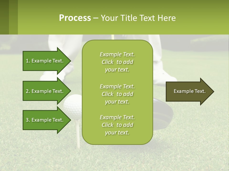 A Man Is Putting A Golf Ball On A Tee PowerPoint Template