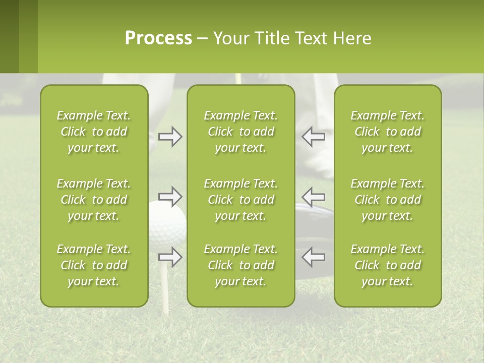 A Man Is Putting A Golf Ball On A Tee PowerPoint Template