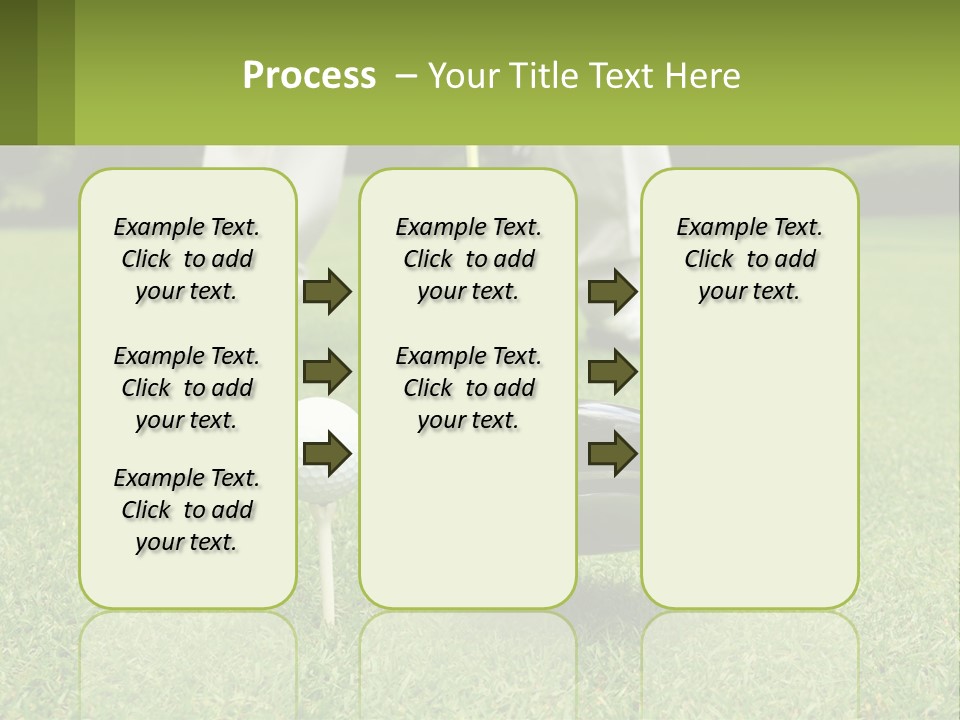 A Man Is Putting A Golf Ball On A Tee PowerPoint Template