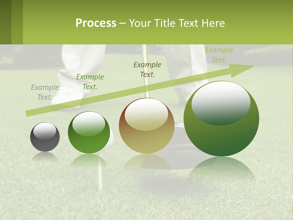 A Man Is Putting A Golf Ball On A Tee PowerPoint Template