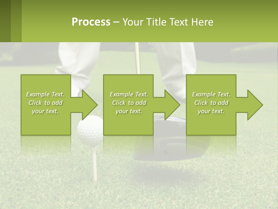 A Man Is Putting A Golf Ball On A Tee PowerPoint Template