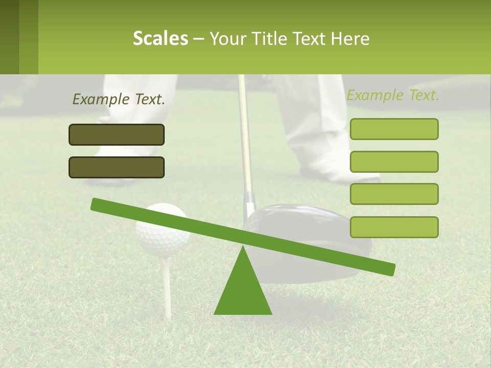 A Man Is Putting A Golf Ball On A Tee PowerPoint Template