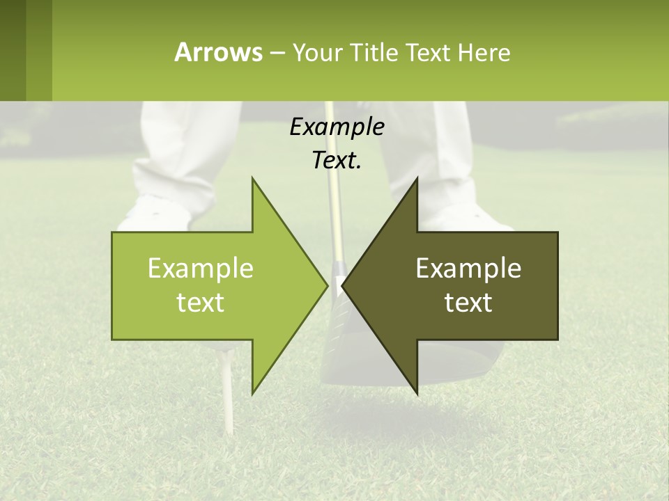 A Man Is Putting A Golf Ball On A Tee PowerPoint Template