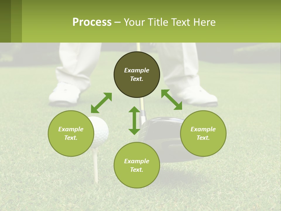 A Man Is Putting A Golf Ball On A Tee PowerPoint Template