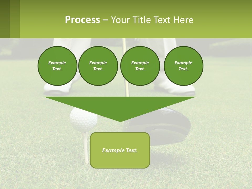 A Man Is Putting A Golf Ball On A Tee PowerPoint Template