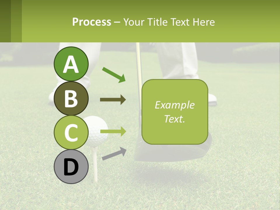 A Man Is Putting A Golf Ball On A Tee PowerPoint Template