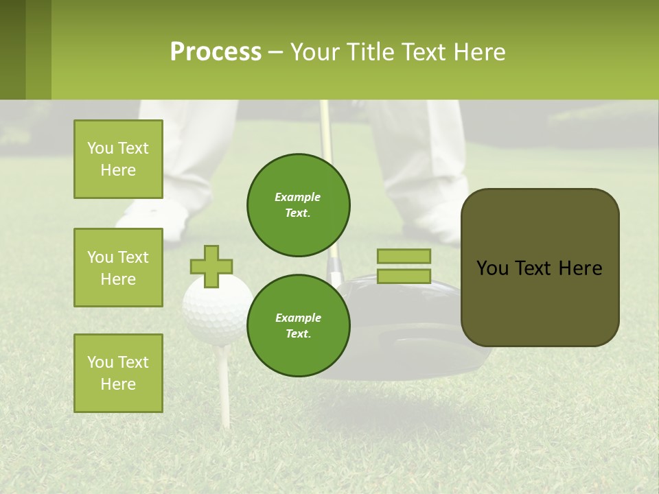A Man Is Putting A Golf Ball On A Tee PowerPoint Template