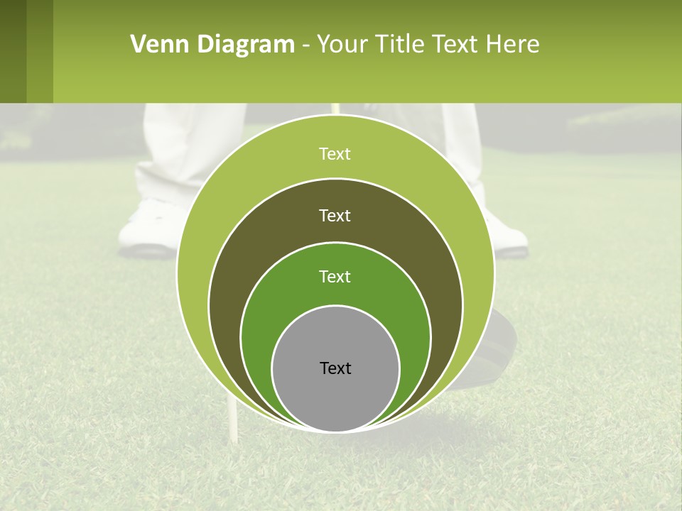 A Man Is Putting A Golf Ball On A Tee PowerPoint Template