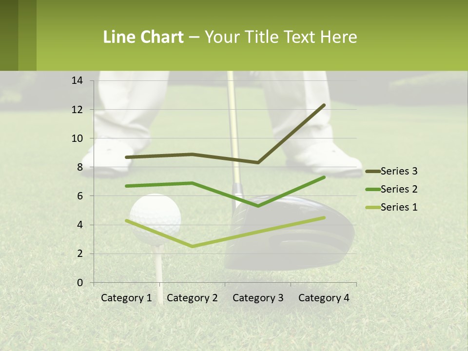 A Man Is Putting A Golf Ball On A Tee PowerPoint Template