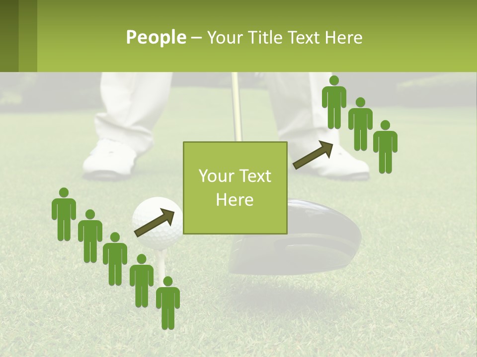 A Man Is Putting A Golf Ball On A Tee PowerPoint Template