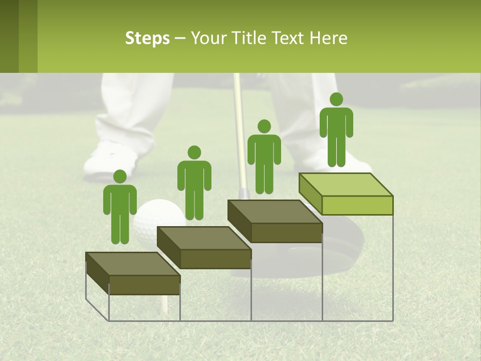 A Man Is Putting A Golf Ball On A Tee PowerPoint Template