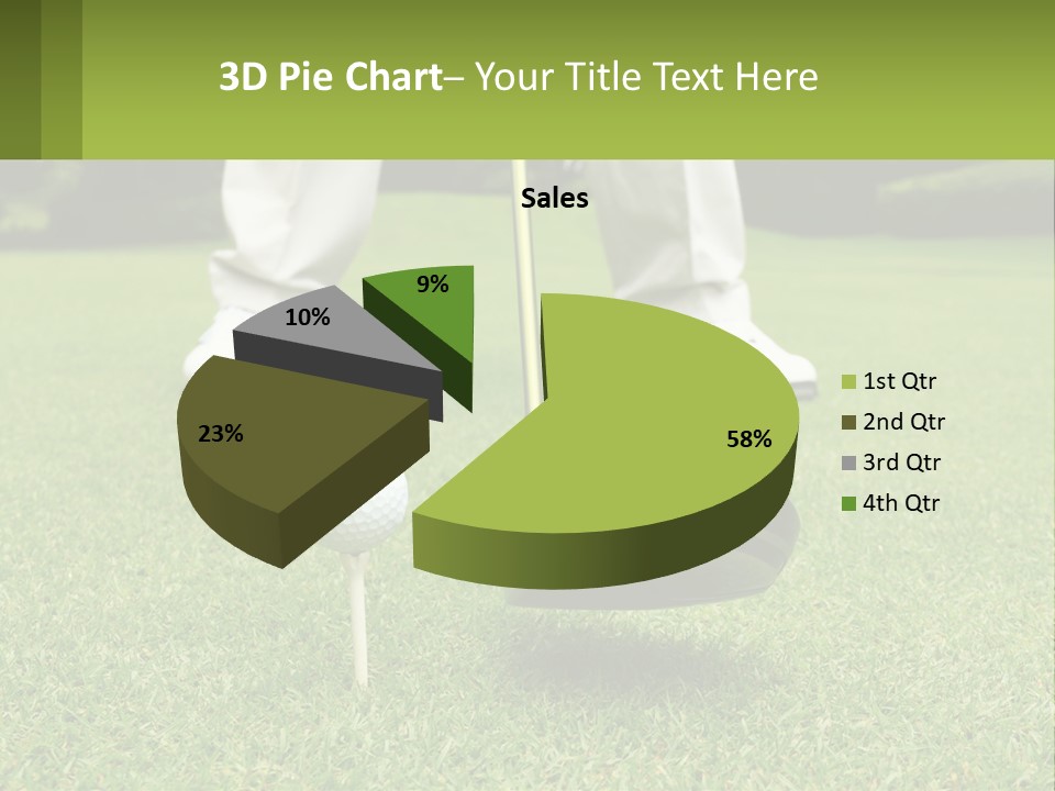 A Man Is Putting A Golf Ball On A Tee PowerPoint Template