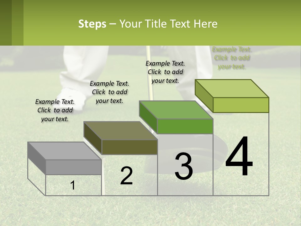 A Man Is Putting A Golf Ball On A Tee PowerPoint Template