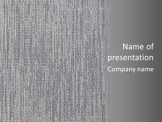 A Gray And White Background With The Words Name Of Presentation Company Name PowerPoint Template