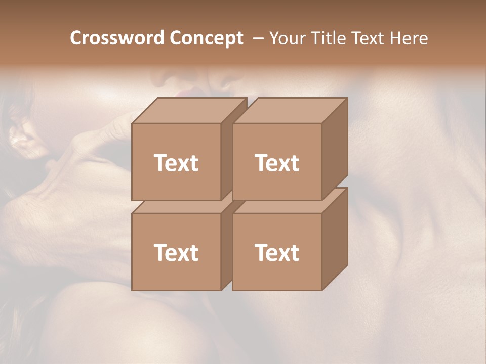 A Man Kissing A Woman's Face With Her Hand On Her Cheek PowerPoint Template