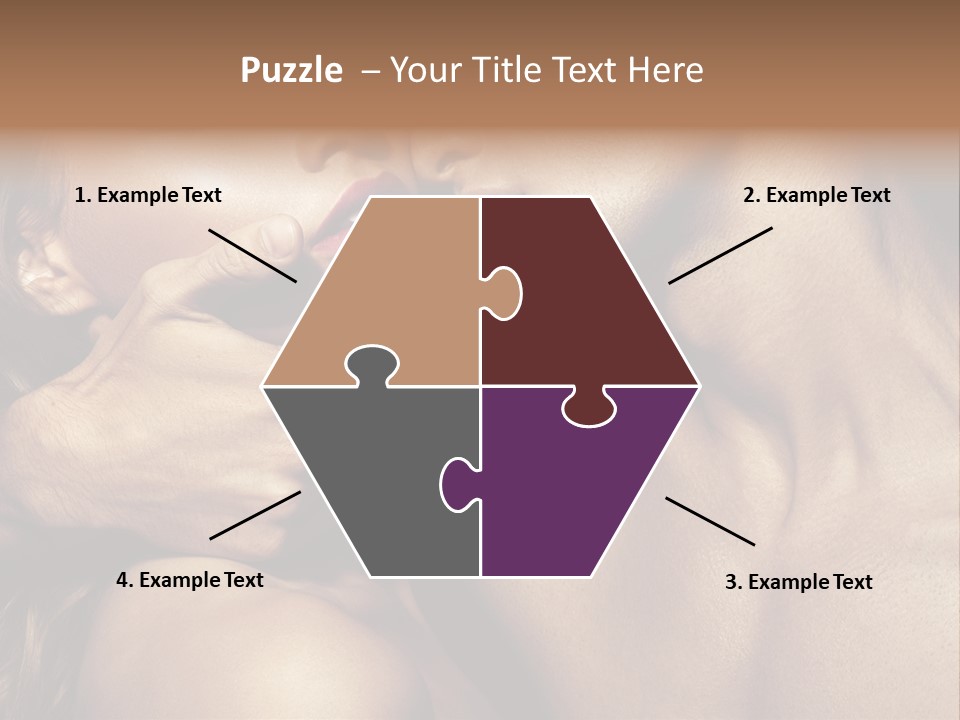 A Man Kissing A Woman's Face With Her Hand On Her Cheek PowerPoint Template
