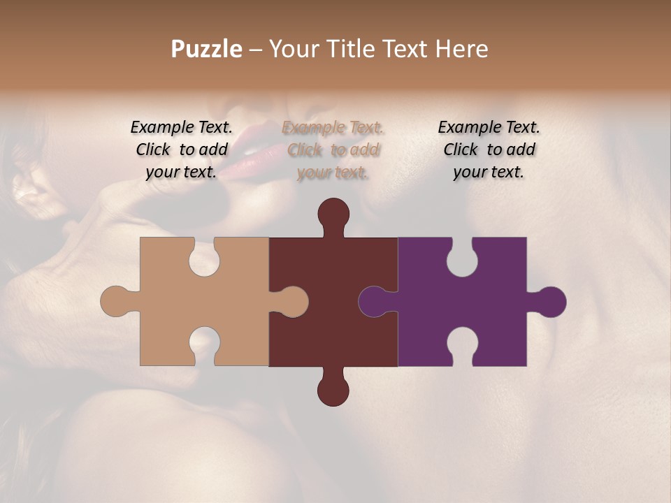 A Man Kissing A Woman's Face With Her Hand On Her Cheek PowerPoint Template