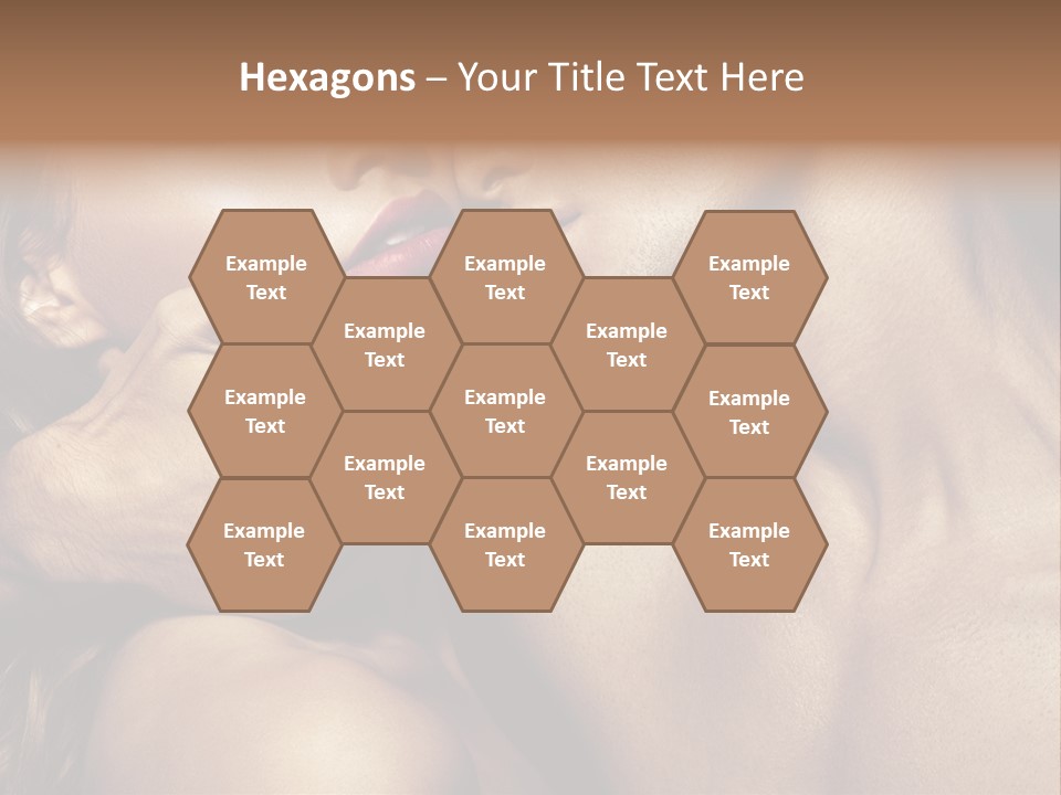 A Man Kissing A Woman's Face With Her Hand On Her Cheek PowerPoint Template