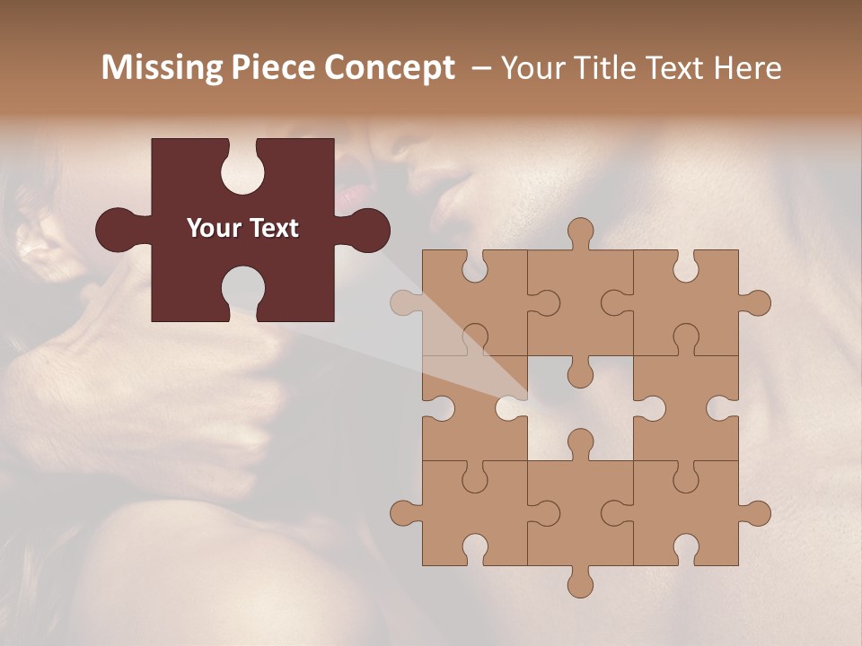 A Man Kissing A Woman's Face With Her Hand On Her Cheek PowerPoint Template