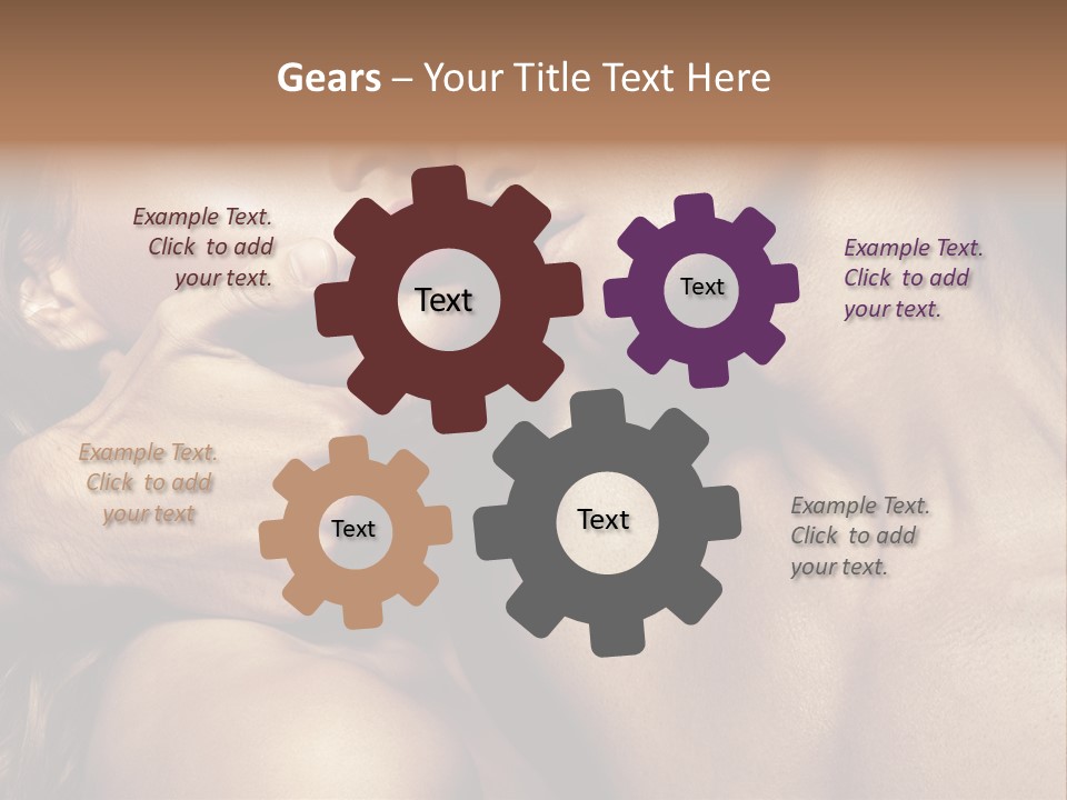 A Man Kissing A Woman's Face With Her Hand On Her Cheek PowerPoint Template