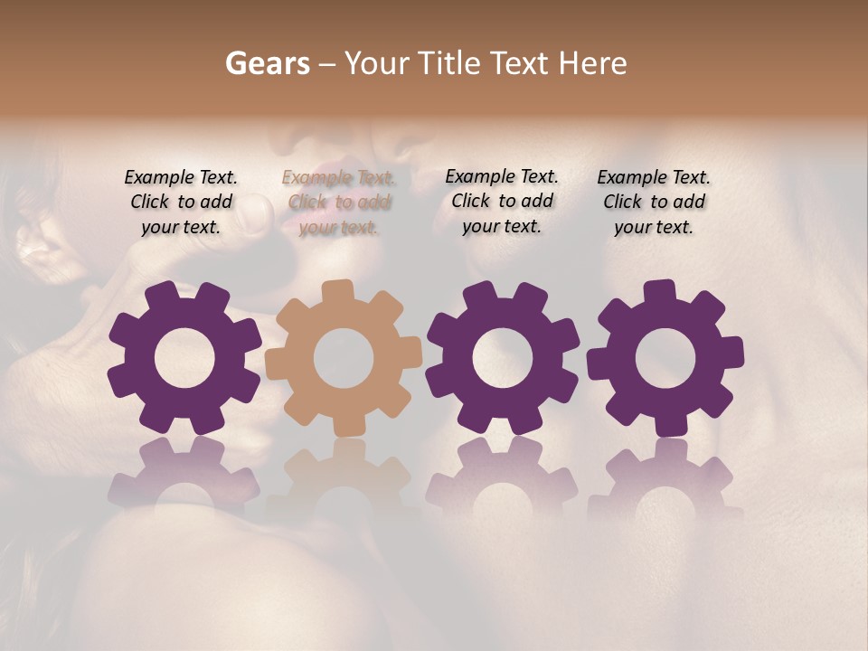 A Man Kissing A Woman's Face With Her Hand On Her Cheek PowerPoint Template