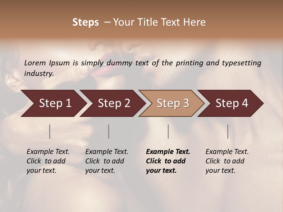 A Man Kissing A Woman's Face With Her Hand On Her Cheek PowerPoint Template