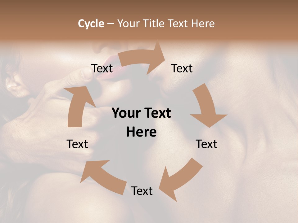 A Man Kissing A Woman's Face With Her Hand On Her Cheek PowerPoint Template