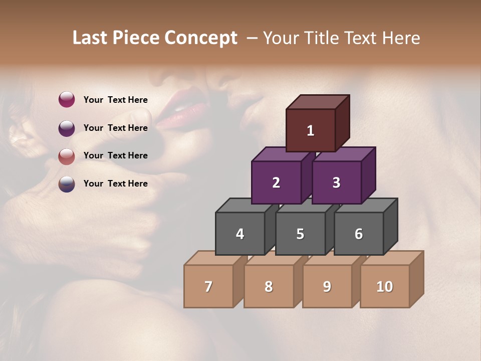 A Man Kissing A Woman's Face With Her Hand On Her Cheek PowerPoint Template